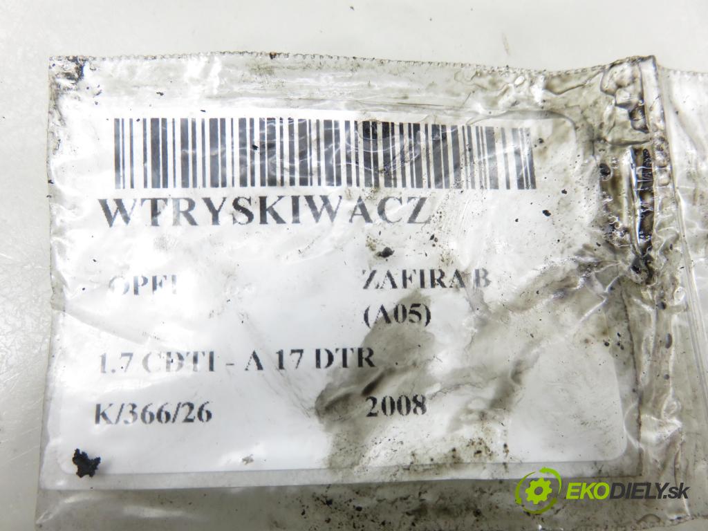OPEL ZAFIRA B (A05) MINIVAN 2008 92,00 1.7 CDTI - A 17 DTR 1686,00 vstřikovač 8973762703 (Vstřikovač paliva)
