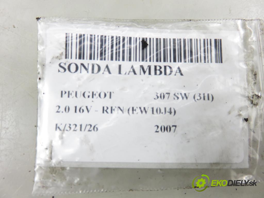 PEUGEOT 307 SW (3H) KOMBI 2007 103,00 2.0 16V - RFN (EW10J4) 1997,00 sonda lambda 9662925580 (Lambda sonda)