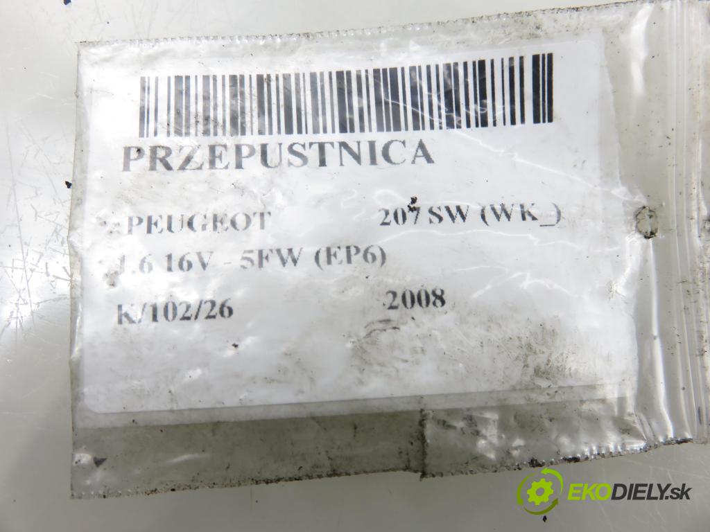 PEUGEOT 207 SW (WK_) KOMBI 2008 88,00 1.6 16V - 5FW (EP6) 1598,00 škrtíci klapka V757669780 ; A2C53279370 (Škrticí klapka)