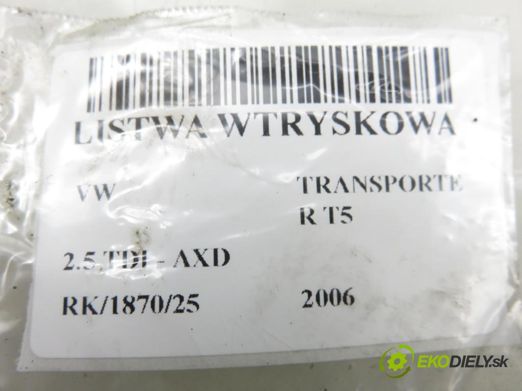 VW TRANSPORTER V Skrzynia (7HA, 7HH, 7EA, 7EH) FURGON 2006 96,00 2.5 TDI - AXD 2461,00 Lišta vstrekovacia 070133317C (Vstrekovacia lišta)