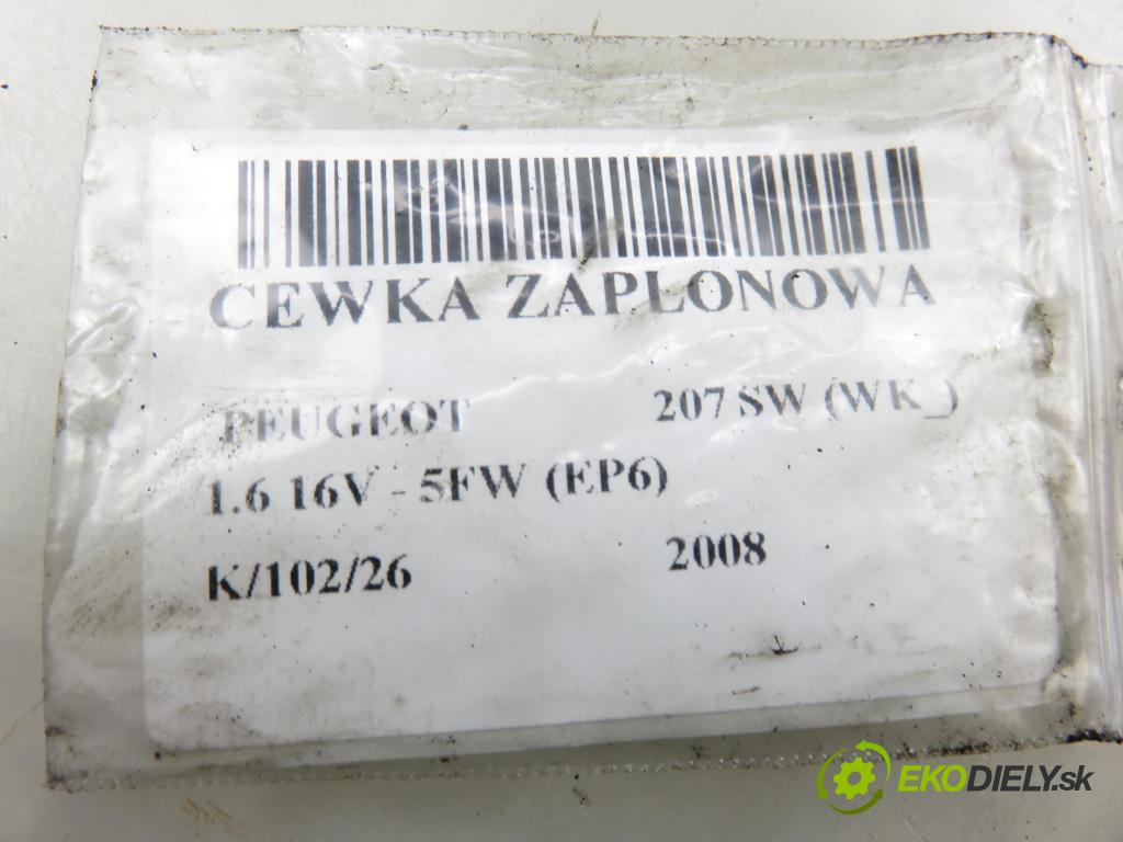PEUGEOT 207 SW (WK_) KOMBI 2008 88,00 1.6 16V - 5FW (EP6) 1598,00 Cievka zapaľovacia 0221504470 ; 8647689