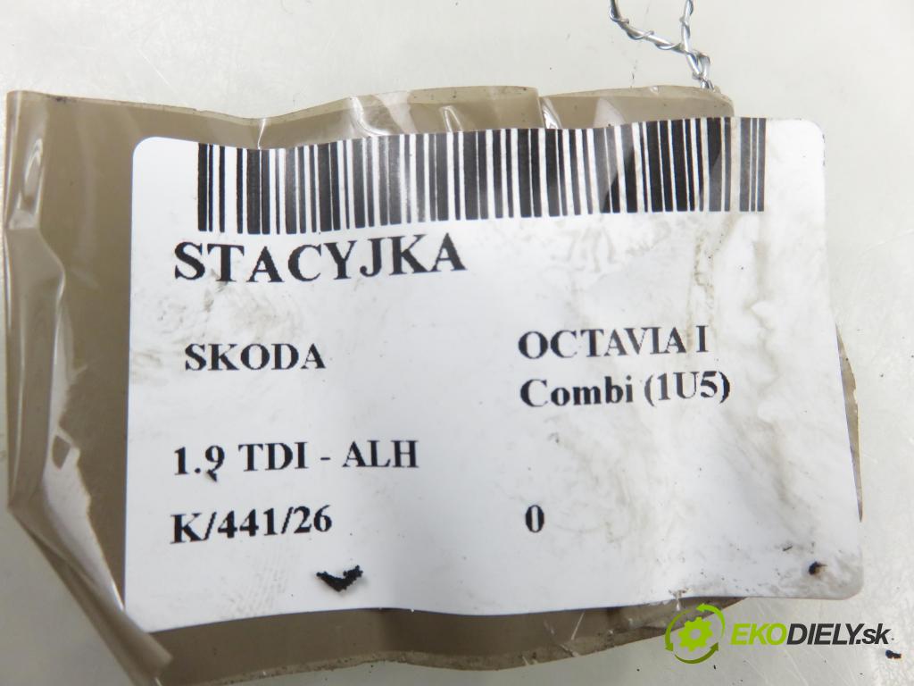 SKODA OCTAVIA I Combi (1U5) KOMBI 2003 66,00 1.9 TDI 90 - ALH 1896,00 spínačka 4B0905851B (Spínací skříňka)