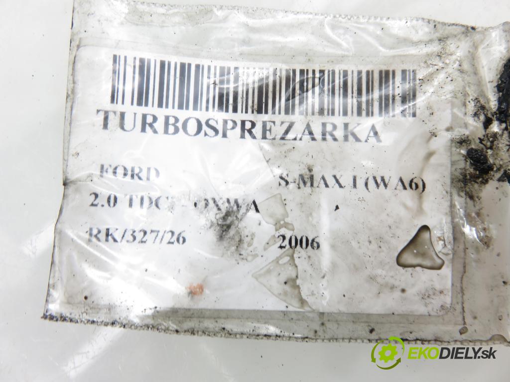 FORD S-MAX (WA6) MINIVAN 2006 103,00 2.0 TDCi - QXWA 1997,00 RYCHLONABÍJEČKA: 9658726580 (Kompletní turbodmychadlo)