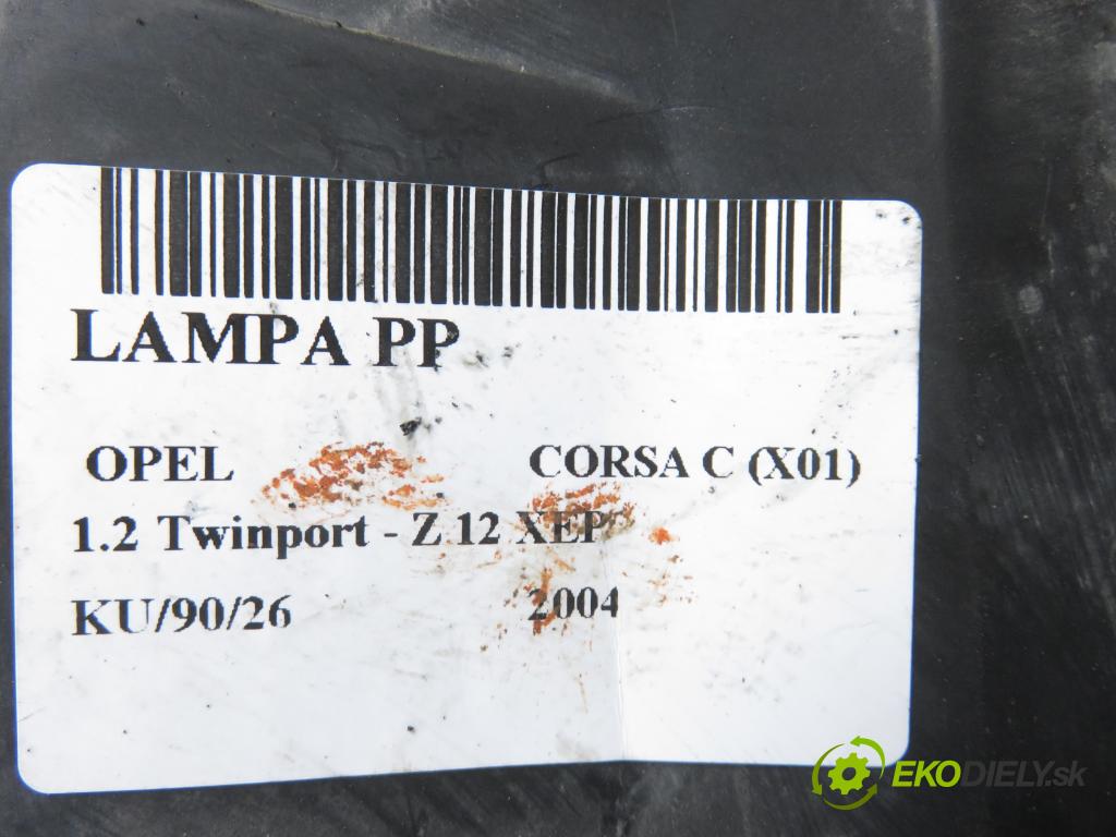 OPEL CORSA C (X01) HB 2004 59,00 1.2 16V Twinport 80 - Z 12 XEP 1229,00 Svetlo PP 0301172204