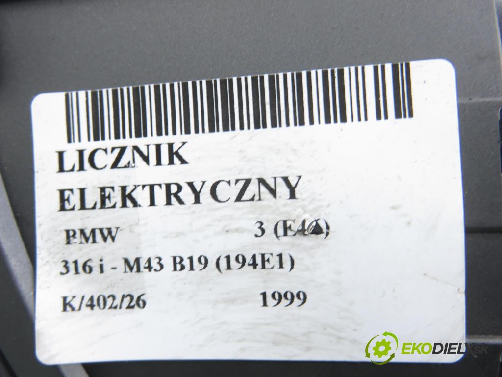 BMW 3 (E46) SEDAN 1999 77,00 316 i 105 - M43 B19 (194E1) 1895,00 Prístrojovka elektrický 6901922 ; 0263606217