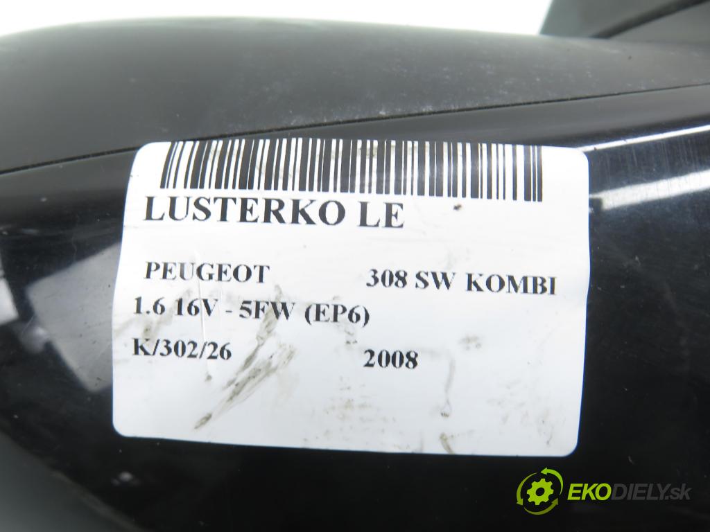 PEUGEOT 308 SW KOMBI 2008 88,00 1.6 16V - 5FW (EP6) 1598,00 Spätné zrkadlo LE