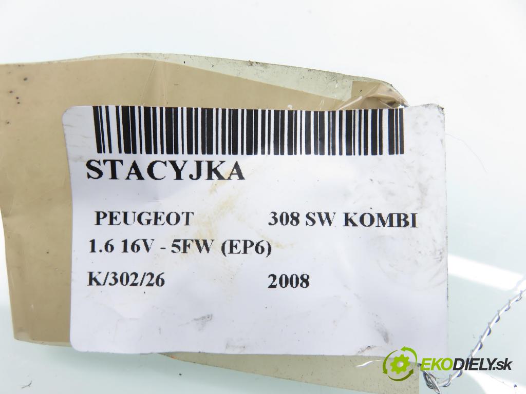 PEUGEOT 308 SW KOMBI 2008 88,00 1.6 16V - 5FW (EP6) 1598,00 spínačka 9663123280 (Spínací skříňka)