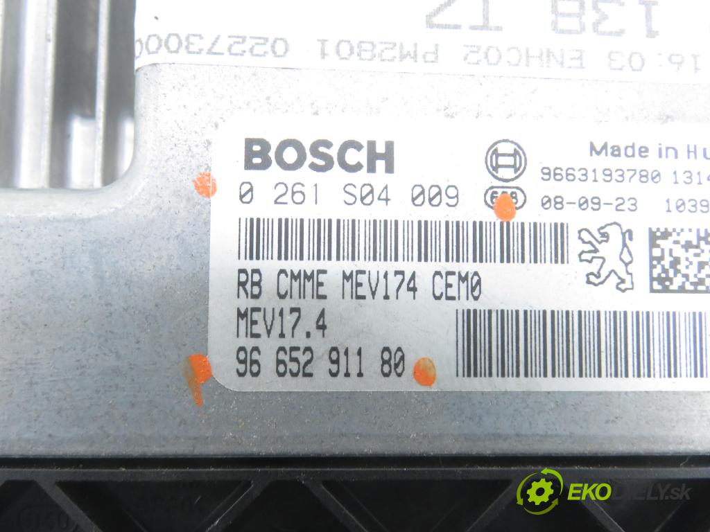 PEUGEOT 308 SW KOMBI 2008 88,00 1.6 16V - 5FW (EP6) 1598,00 Riadiaca jednotka Motor 0261S04009 ; 9665291180