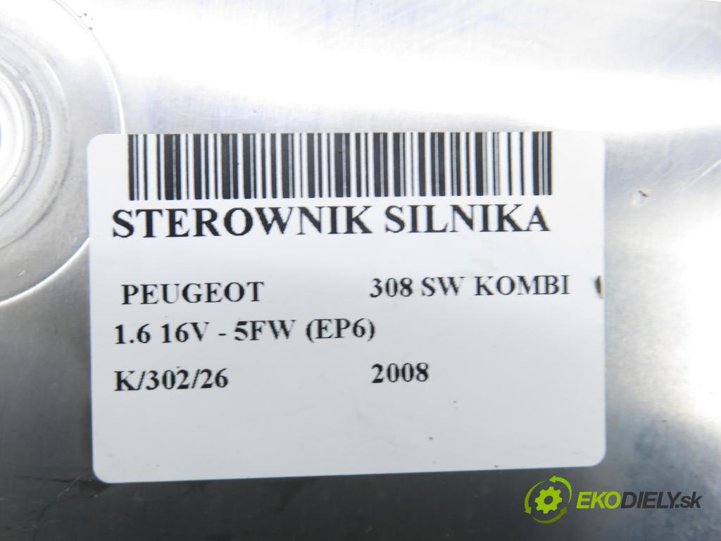 PEUGEOT 308 SW KOMBI 2008 88,00 1.6 16V - 5FW (EP6) 1598,00 Riadiaca jednotka Motor 0261S04009 ; 9665291180