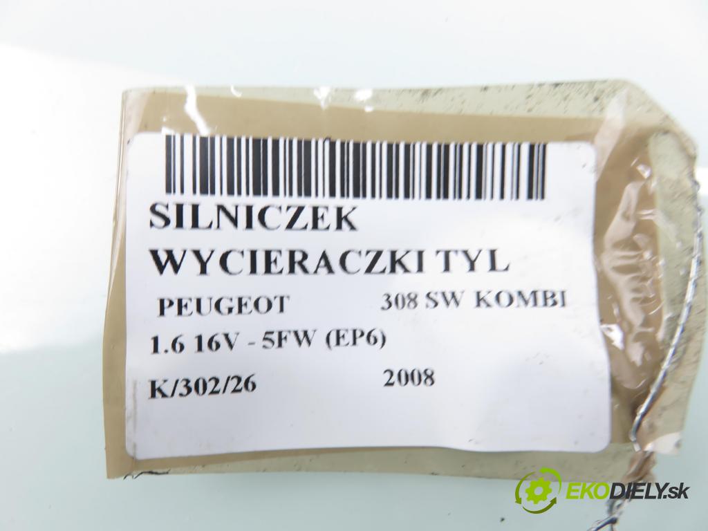 PEUGEOT 308 SW KOMBI 2008 88,00 1.6 16V - 5FW (EP6) 1598,00 Motorček stierače zadné 9681418480