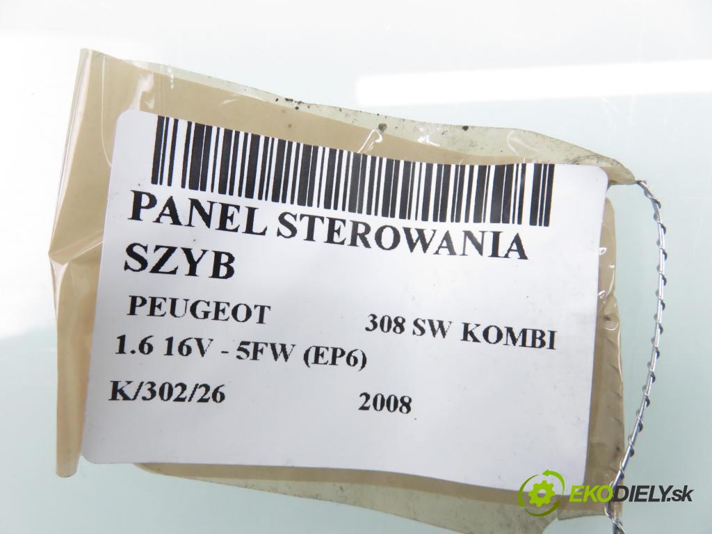 PEUGEOT 308 SW KOMBI 2008 88,00 1.6 16V - 5FW (EP6) 1598,00 Panel ovládania okien 96644917XT