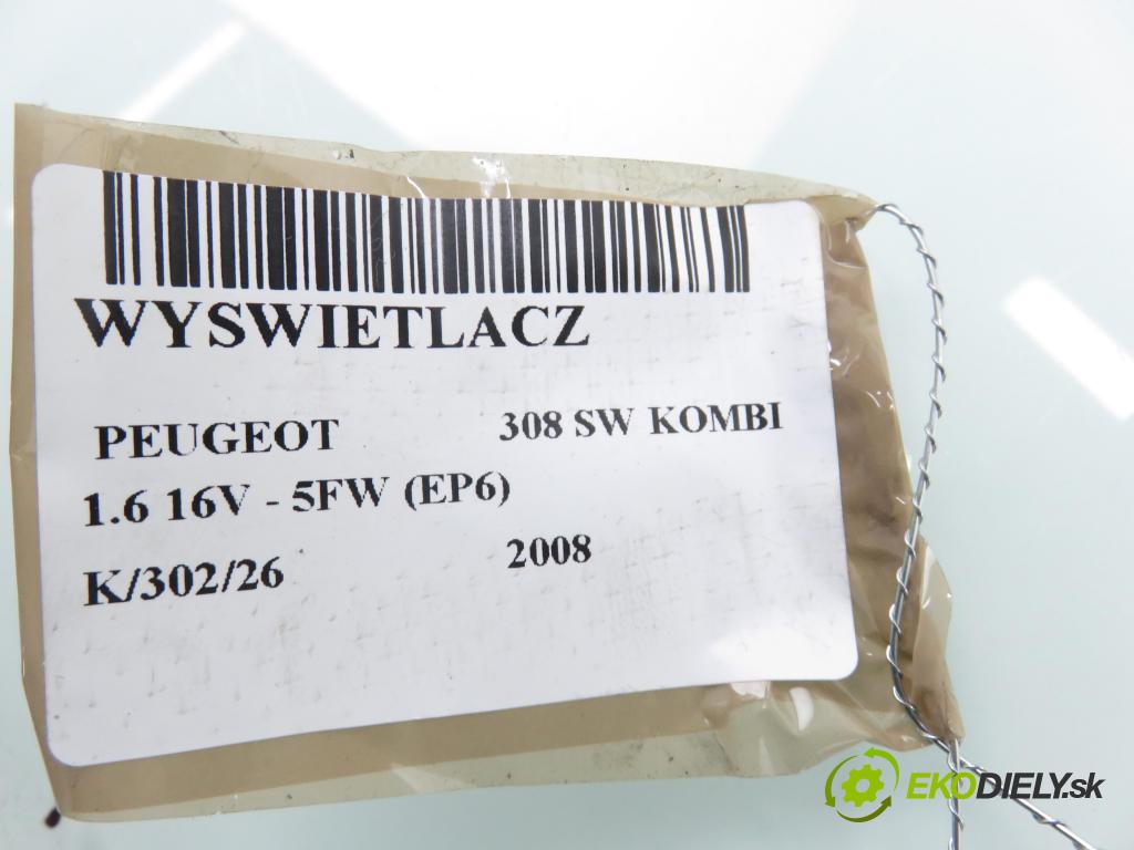 PEUGEOT 308 SW KOMBI 2008 88,00 1.6 16V - 5FW (EP6) 1598,00 ZOBRAZIT: 9664644280