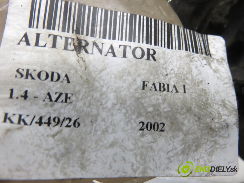 SKODA FABIA I (6Y2) HB 2002 44,00 1.4 MPi 60 - AZE 1397,00 Alternátor 047903015Q (Alternátor)
