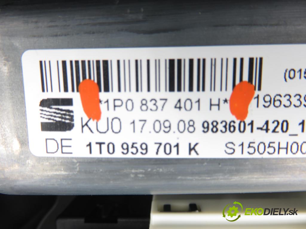 SEAT LEON (1P1) HB 2008 75,00 1.6 - BSE 1595,00 mechanismus oken 1K0959793N ; 1P0837401H