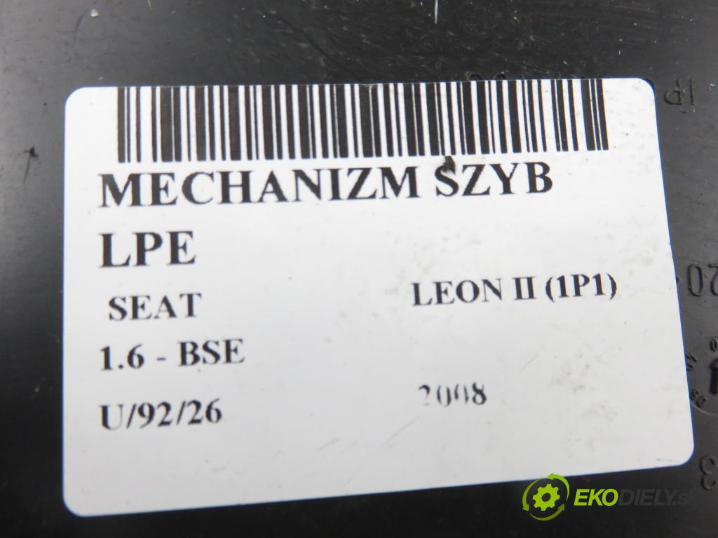 SEAT LEON (1P1) HB 2008 75,00 1.6 - BSE 1595,00 mechanismus oken 1K0959793N ; 1P0837401H