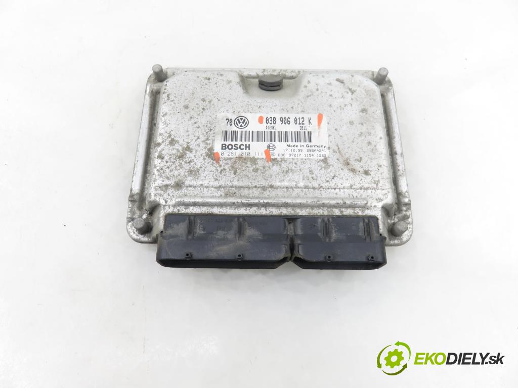 VW GOLF IV (1J1) HB 2000 66,00 1.9 TDI - AGR 1896,00 Riadiaca jednotka Motor 038906012K ; 0281010111