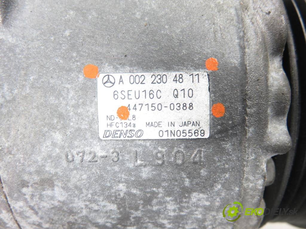 MERCEDES-BENZ KLASA A (W169) HB 2005 80,00 2.0 CDI 109 - OM 640.940 1991,00 KOMPRESOR: klimatizácie A0022304811 ; 4471500388 (Kompresor klimatizácie)