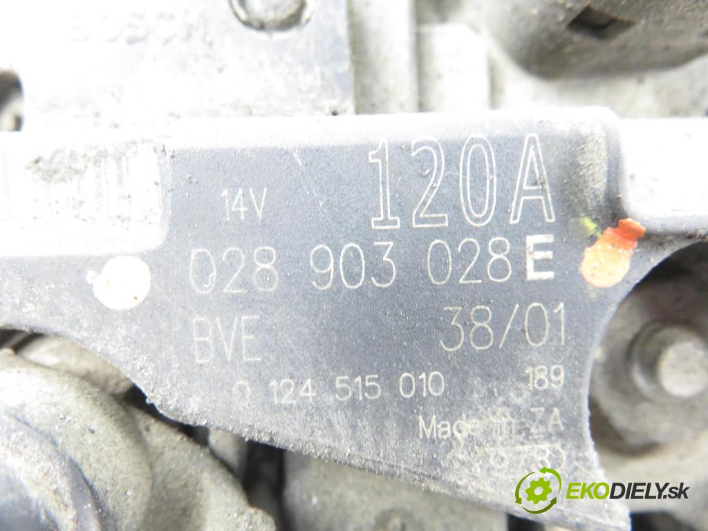 VW GOLF IV (1J1) HB 2000 66,00 1.9 TDI - AGR 1896,00 Alternátor 028903028E (Alternátor)