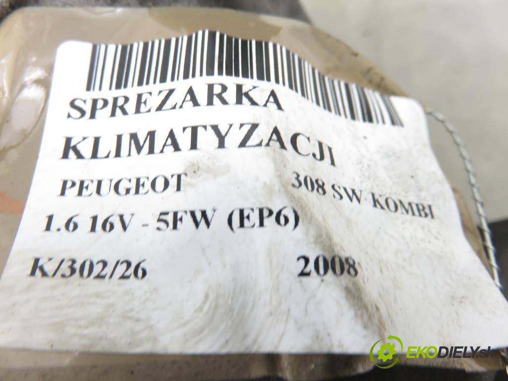 PEUGEOT 308 SW KOMBI 2008 88,00 1.6 16V - 5FW (EP6) 1598,00 KOMPRESOR: klimatizácie 4471908122 (Kompresor klimatizácie)