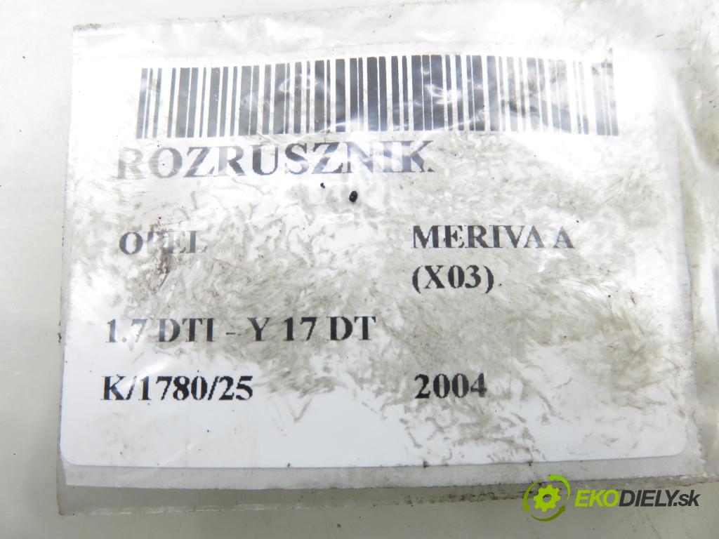 OPEL MERIVA A nadwozie wielkoprzestrzenne (MPV) (X03) MINIVAN 2004 55,00 1.7 DTI 75 - Y 17 DT 1686,00 Štartér 221158 (Štartér)