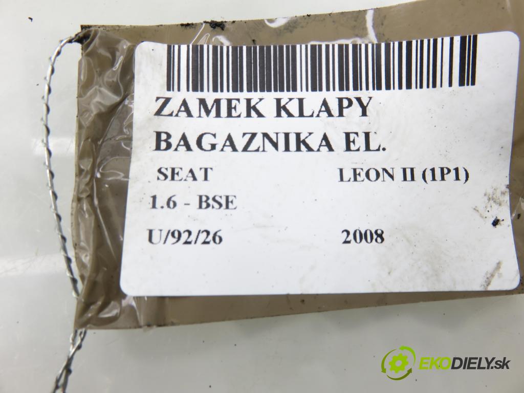 SEAT LEON (1P1) HB 2008 75,00 1.6 - BSE 1595,00 zámok dveří kufr EL. 1P0827505A