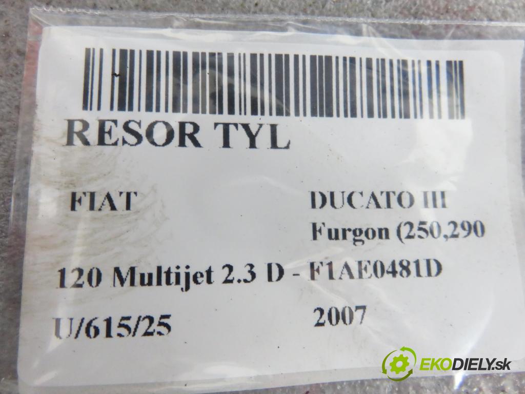 FIAT DUCATO Furgon (250_, 290_) FURGON 2007 88,00 120 Multijet 2.3 D - F1AE0481D 2287,00 listové pero ZADNÍ: