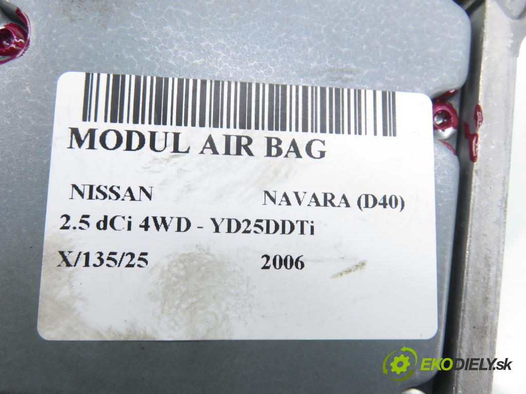 NISSAN NP300 NAVARA (D40) PICK-UP 2006 126,00 2.5 dCi 171 2488,00 MODUL air BAG 98820EB01B ; 0285001782