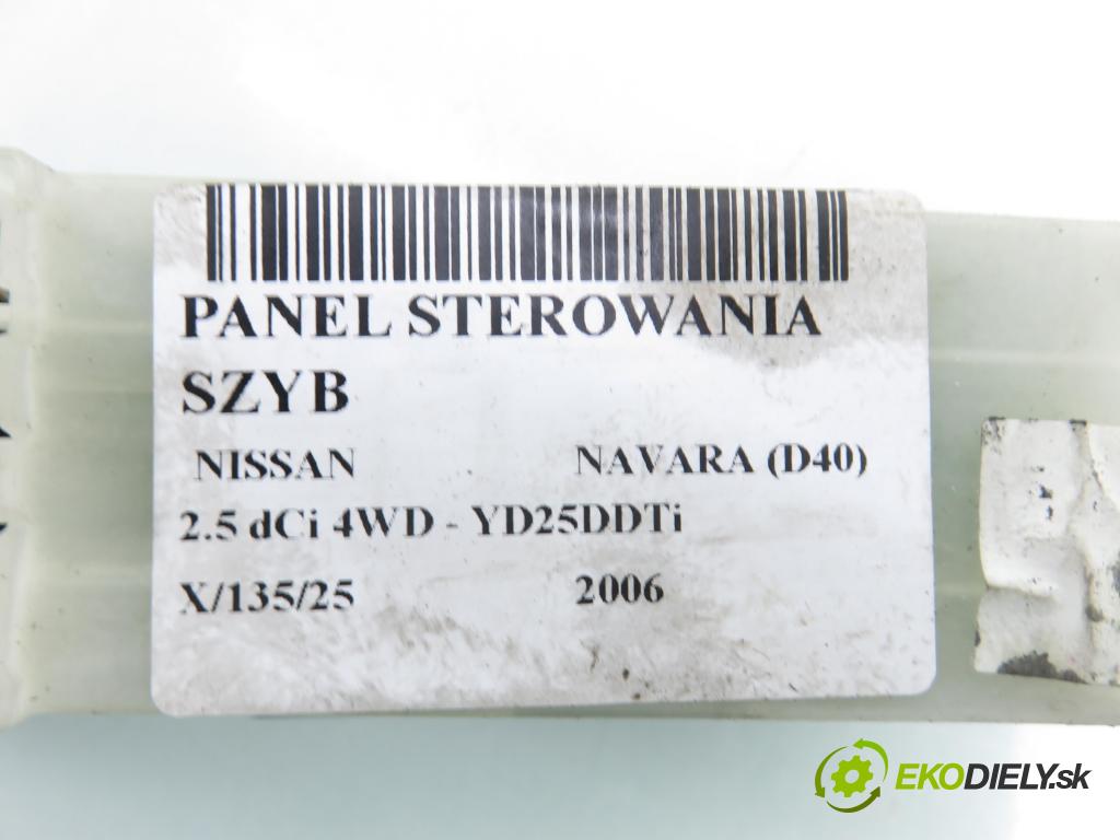 NISSAN NP300 NAVARA (D40) PICK-UP 2006 126,00 2.5 dCi 171 2488,00 Panel ovládania okien 