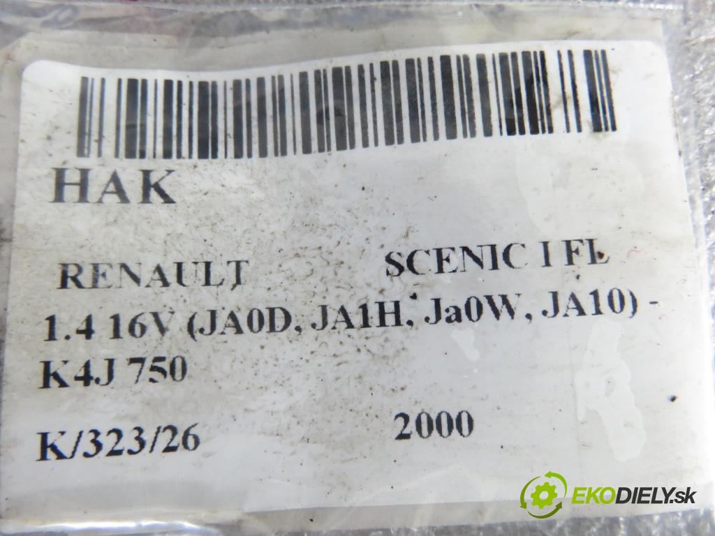RENAULT SCENIC I (JA0/1_) MINIVAN 2000 70,00 1.4 16V 95 -  K4J 750 1390,00 Hák