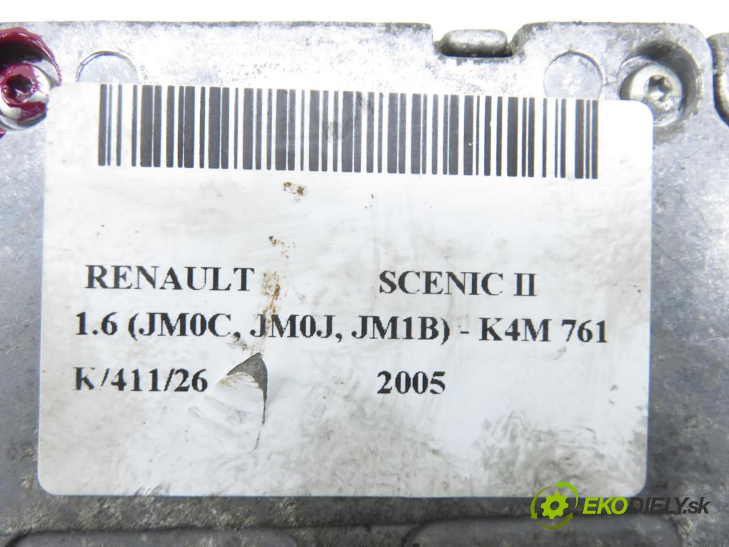 RENAULT SCENIC II (JM0/1_) MINIVAN 2005 0,00 1.6 (JM0C, JM0J, JM1B) - K4M 761 1598,00 Riadiaca jednotka prevodovky S118058316A ; 8200458276 ; 8200272204
