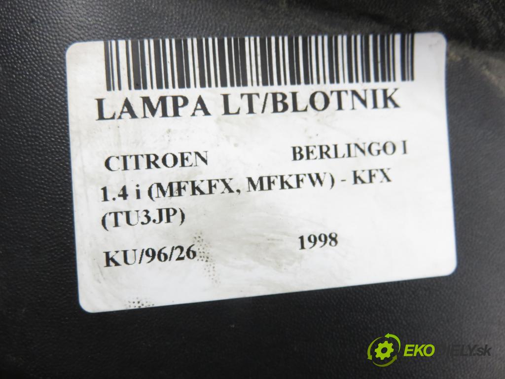 CITROEN BERLINGO / BERLINGO FIRST nadwozie wielkoprzestrzenne (MPV) KOMBIVAN 1998 55,00 1.4 i (MFKFX, MFKFW) - KFX (TU3JP) 1360,00 Svetlo ľavé zadné