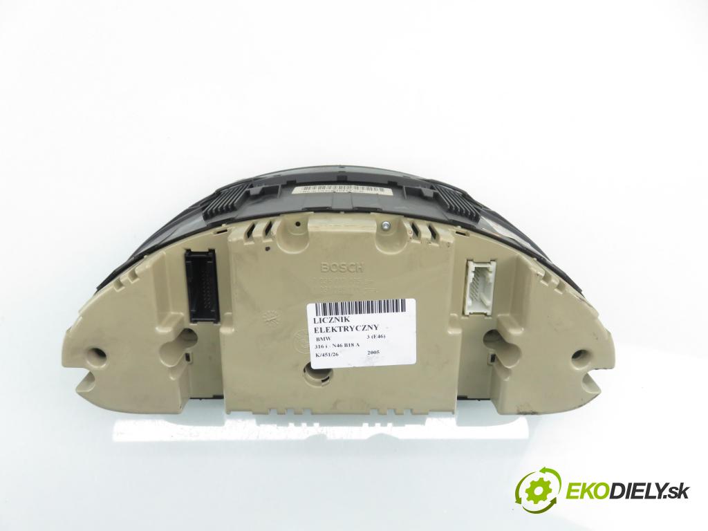 BMW 3 (E46) SEDAN 2005 85,00 316 i - N46 B18 A 1796,00 prístrojovka elektrický 0263639296