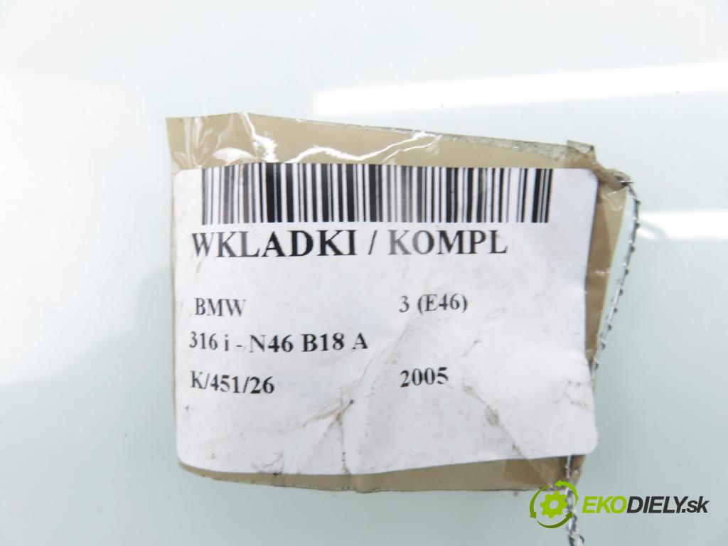 BMW 3 (E46) SEDAN 2005 85,00 316 i - N46 B18 A 1796,00 VLOŽKY / KOMPL