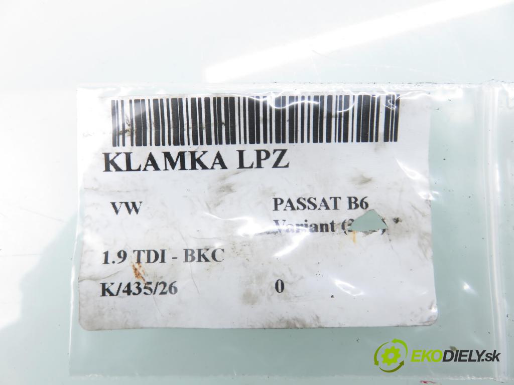 VW PASSAT B6 Variant (3C5) KOMBI 2005 77,00 1.9 TDI - BKC 1896,00 Kľučka LPZ