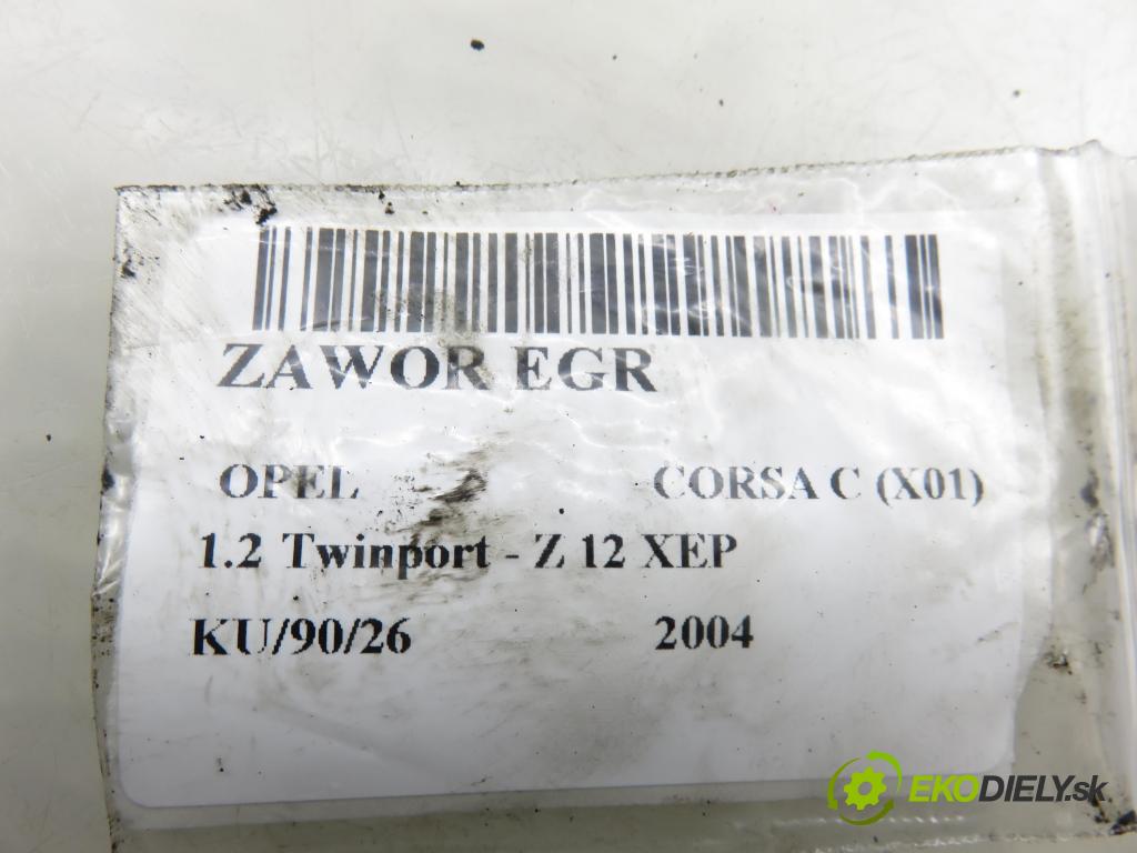 OPEL CORSA C (X01) HB 2004 59,00 1.2 16V Twinport 80 - Z 12 XEP 1229,00 VENTIL EGR 72287512 ; 55556720