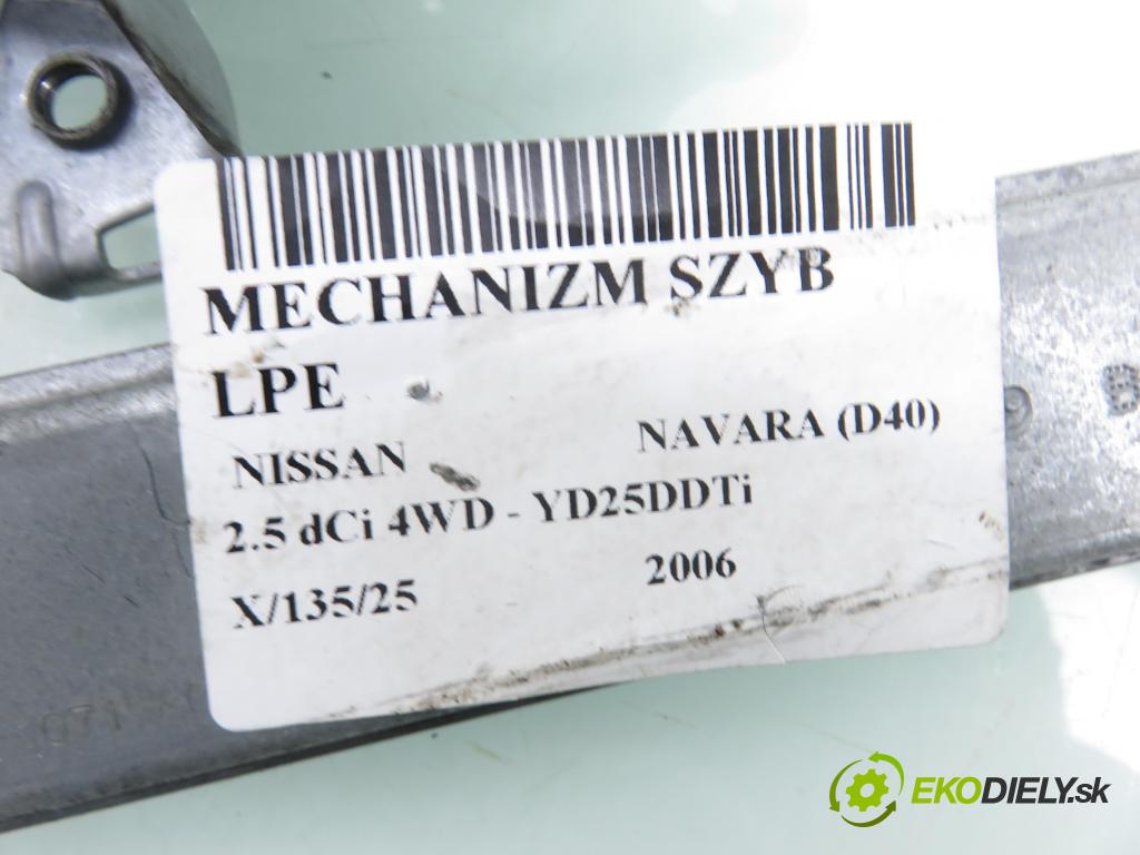 NISSAN NP300 NAVARA (D40) PICK-UP 2006 126,00 2.5 dCi 171 2488,00 Mechanizmus okien 400847D