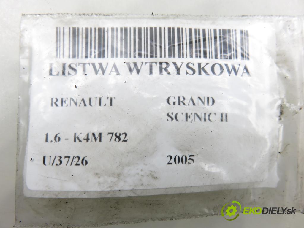 RENAULT GRAND SCENIC II (JM0/1_) VAN 2005 83,00 1.6 - K4M 782 1598,00 lišta vstřikovací H132259 ; ITGM60 ; 8200135504 (Vstřikovací lišta)