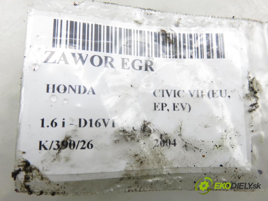 HONDA CIVIC VII Hatchback (EU, EP, EV) HB 2004 81,00 1.6 i - D16V1 1590,00 VENTIL EGR 388335