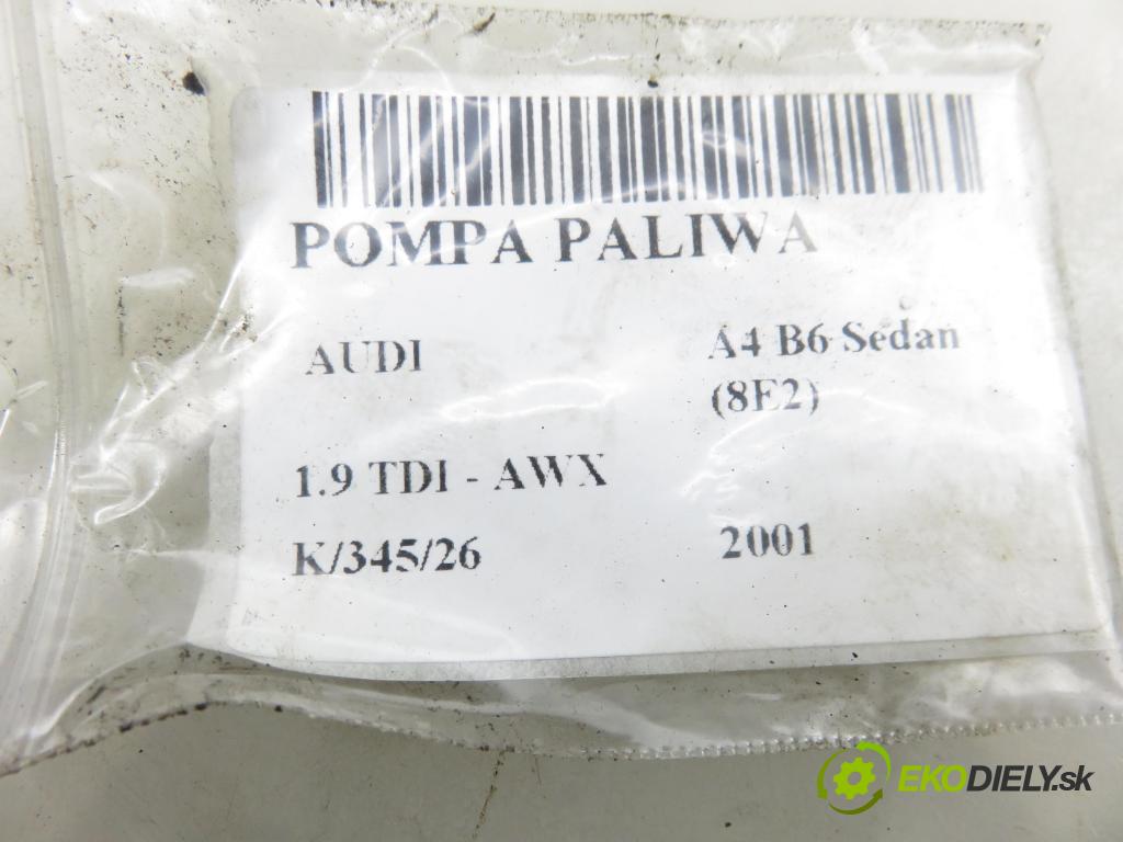 AUDI A4 (8E2, B6) SEDAN 2001 96,00 1.9 TDI PD 130 - AWX 1896,00 Pumpa paliva 8E0919050D ; 220212002005