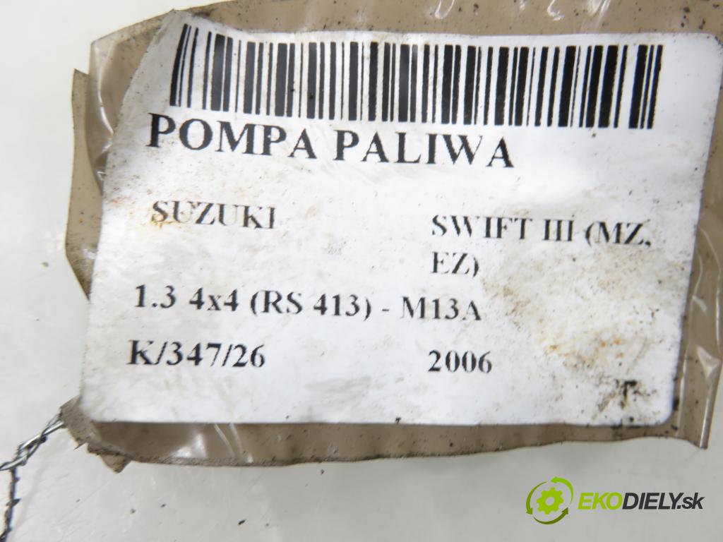 SUZUKI SWIFT III (MZ, EZ) HB 2006 68,00 1.3 4x4 (RS 413) - M13A 1328,00 pumpa paliva 1510063J12 ; 1019621890