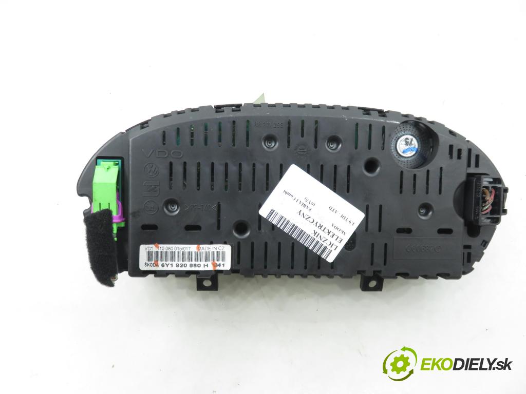 SKODA FABIA I Combi (6Y5) KOMBI 2003 74,00 1.9 TDI - ATD 1896,00 prístrojovka elektrický 6Y1920880H ; 110080015017