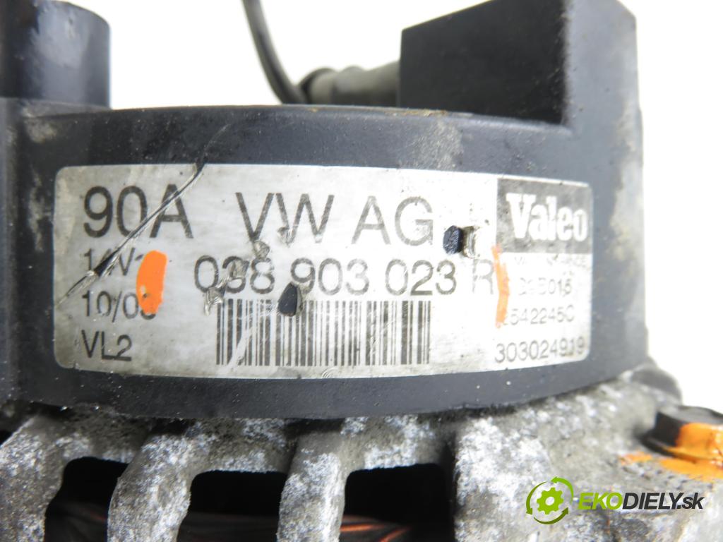 SKODA FABIA I Combi (6Y5) KOMBI 2003 74,00 1.9 TDI - ATD 1896,00 Alternátor 038903023R (Alternátor)