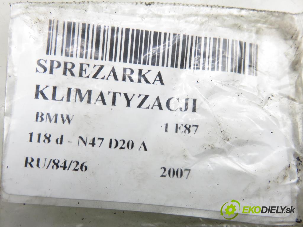 BMW 1 (E87) HB 2007 0,00 118 d - N47 D20 A 1995,00 KOMPRESOR: klimatizácie 4472601851 (Kompresor klimatizácie)