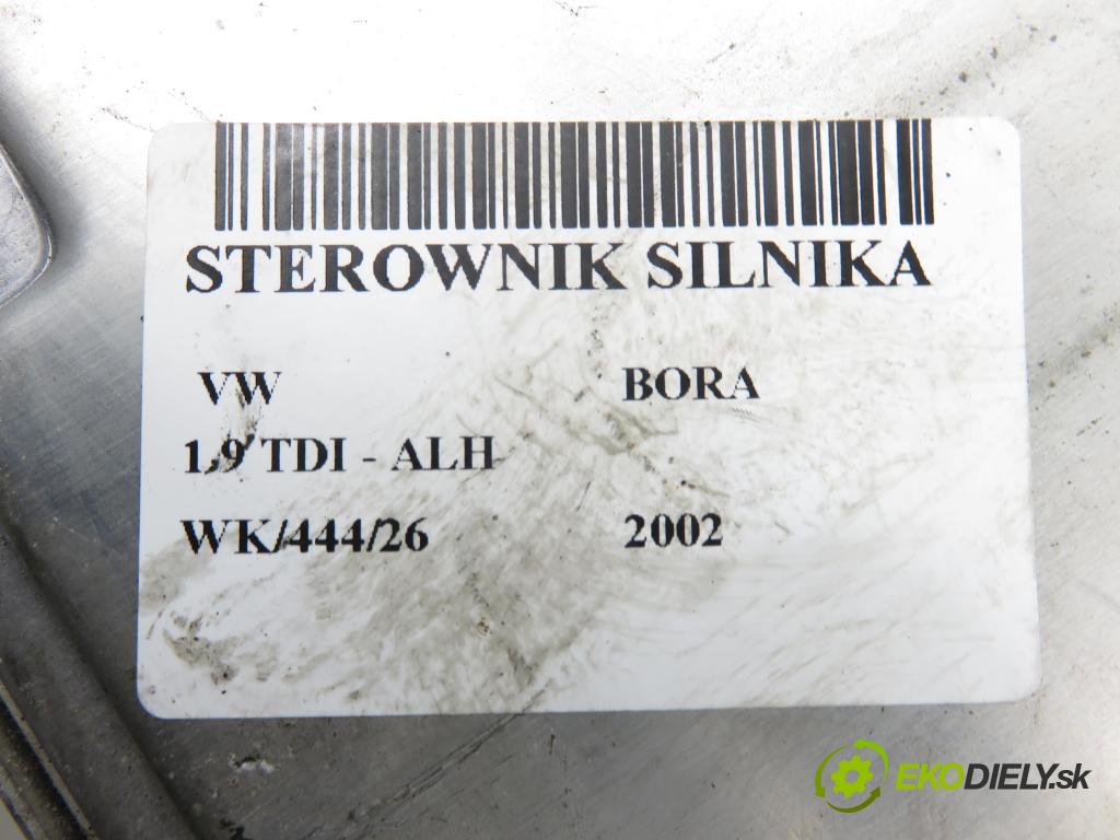 VW BORA (1J2) SEDAN 2002 66,00 1.9 TDI 90 - ALH 1896,00 Riadiaca jednotka Motor 038906012FA ; 0281010650