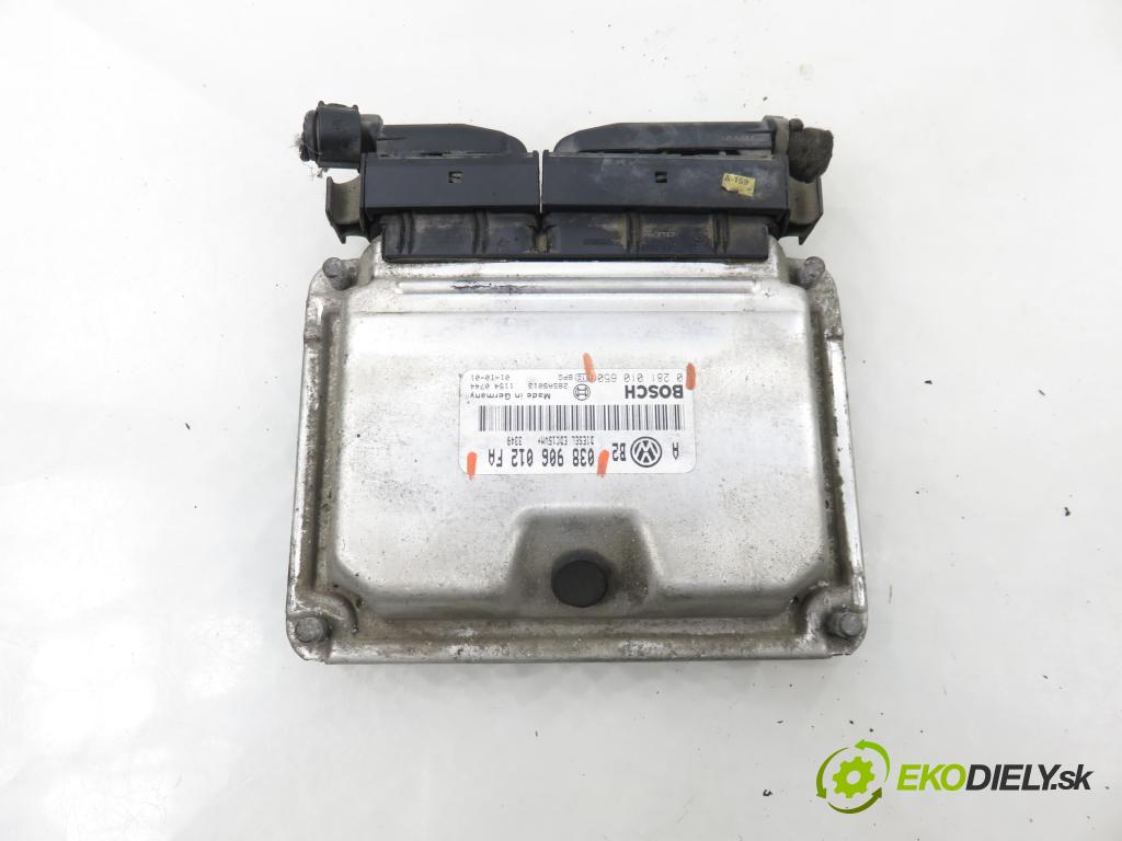 VW BORA (1J2) SEDAN 2002 66,00 1.9 TDI 90 - ALH 1896,00 řídící jednotka motora 038906012FA ; 0281010650