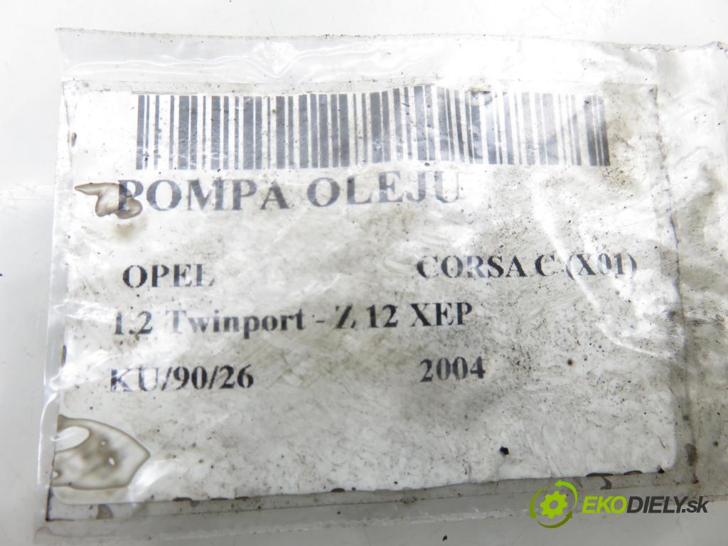OPEL CORSA C (X01) HB 2004 59,00 1.2 16V Twinport 80 - Z 12 XEP 1229,00 Pumpa oleja 55556309 (Olejová pumpa)