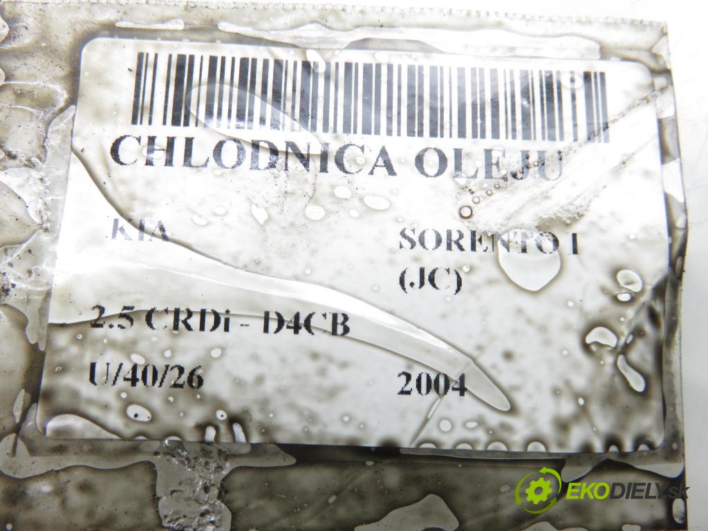 KIA SORENTO I (JC) SUV 2004 103,00 2.5 CRDi 140 - D4CB 2497,00 obal filtra oleje  (Kryt olejového filtru)