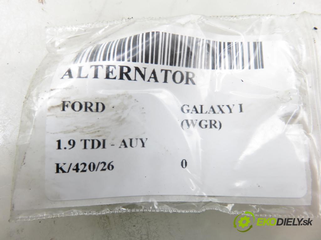 FORD GALAXY (WGR) VAN 2002 85,00 1.9 TDI PD 115 - AUY 1896,00 Alternátor 8EL011710311 (Alternátor)