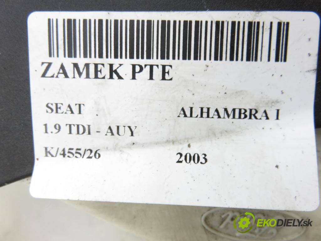 SEAT ALHAMBRA (7V8, 7V9) MINIVAN 2003 85,00 1.9 TDI PD 115 - AUY 1896,00 zámok PTE 93BG220A20DD