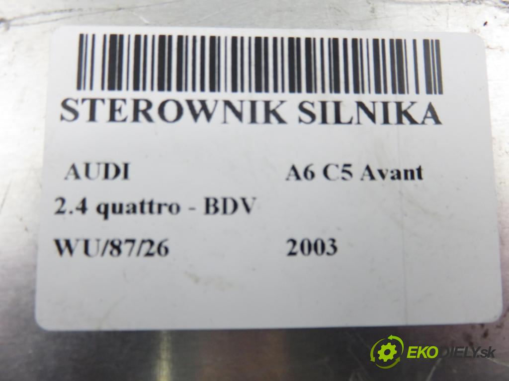 AUDI A6 Avant (4B5, C5) KOMBI 2003 125,00 2.4 quattro - BDV 2393,00 řídící jednotka motora 3B0907552BJ ; 0261207500